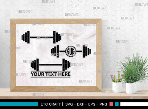 Kettlebell Monogram, Kettlebell Silhouette, Kettlebell SVG, Kettle Bell Svg, Barbell Svg, Dumbbell Svg, Fitness Svg, Gym Svg, SB00428 SVG ETC Craft 