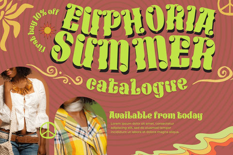 KEXINU | Groovy Retro Font Font twinletter 