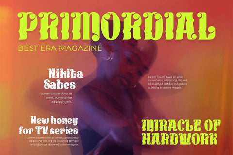 KEXINU | Groovy Retro Font Font twinletter 