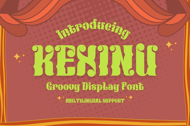 KEXINU | Groovy Retro Font Font twinletter 