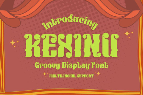 KEXINU | Groovy Retro Font Font twinletter 