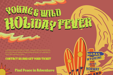 KEXINU | Groovy Retro Font Font twinletter 