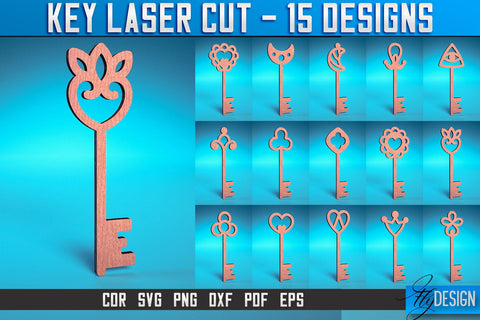 Key Laser Cut SVG | Home Laser Cut SVG Design | CNC Files SVG Fly Design 