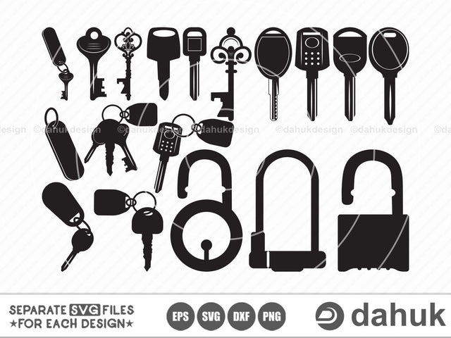 Key svg bundle, Key and Lock svg, Car Keys svg, Car Key Clipart, Auto keys svg,car keys silhouette Svg, Eps, Dxf, Png, digital art, clipart SVG dahukdesign 