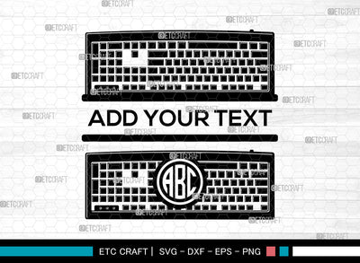Keyboard Monogram SVG, Desktop Svg, Computer Svg, CPU Svg, A4 Tech Keyboard Svg, Split Monogram Svg, Circle Monogram Svg, Keyboard Svg SVG ETC Craft 