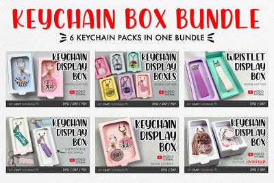 KEYCHAIN BOX SVG BUNDLE SVG DIY Craft Tutorials 