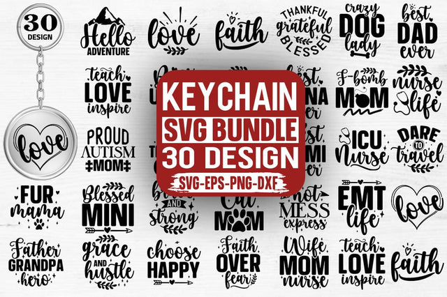 Keychain Bundle SVG, Keychain SVG Quotes SVG Svgcraft 