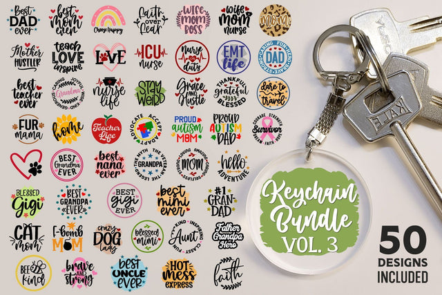 Keychain Bundle Vol 3, Keychain Quotes Bundle, Keychain Svg SVG Craft Pixel Perfect 