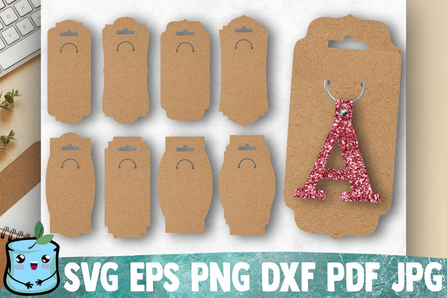 Keychain Card Holders - Key Fob Display Cards SVG MintyMarshmallows 