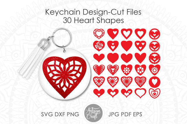 Keychain designs, Heart shapes, SVG PNG SVG Artisan Craft SVG 