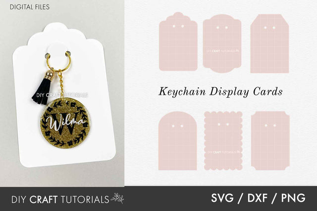 Keychain Display Card SVG Bundle - Set 3 SVG DIY Craft Tutorials 