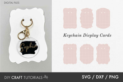 Keychain Display Card SVG Bundle - Set 6 SVG DIY Craft Tutorials 