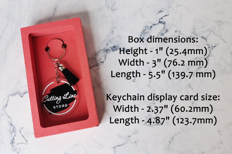 Keychain gift box svg, keychain box template So Fontsy