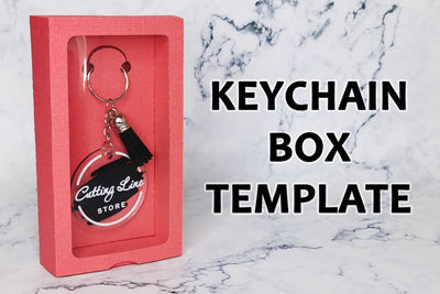 Keychain gift box svg, keychain box template SVG CuttingLineStore 