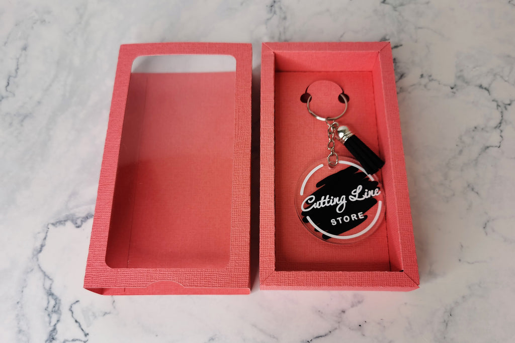 Keychain gift box svg, keychain box template So Fontsy