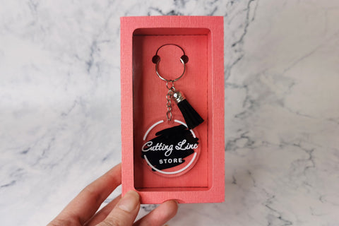 Keychain gift box svg, keychain box template - So Fontsy