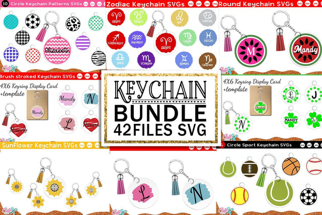 Keychain huge bundle | keyring SVG file for crafter SVG Cute files 