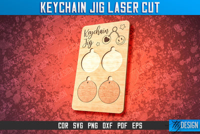 Keychain Jig Laser Cut SVG | Laser Cut SVG Design | CNC Files SVG Fly Design 
