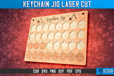 Keychain Jig Laser Cut SVG | Laser Cut SVG Design | CNC Files SVG Fly Design 