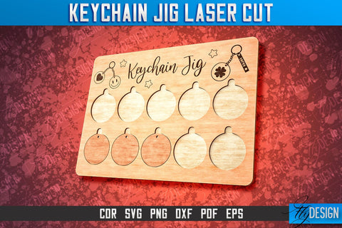 Keychain Jig Laser Cut SVG | Laser Cut SVG Design | CNC Files SVG Fly Design 