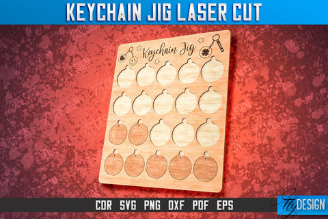 Keychain Jig Laser Cut SVG | Laser Cut SVG Design | CNC Files SVG Fly Design 