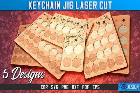 Keychain Jig Laser Cut SVG | Laser Cut SVG Design | CNC Files SVG Fly Design 