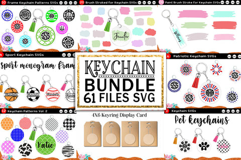 Keychain Mega Bundle | keyring included SVG file for crafter SVG Cute files 