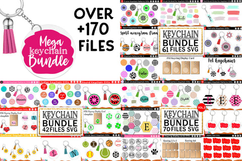 Keychain Mega Bundle | keyring included SVG file for crafter SVG Cute files 