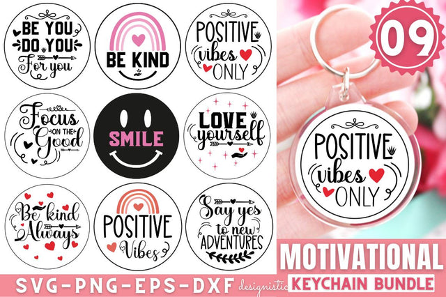 Keychain Motivational SVG Bundle, Motivational Keychain Bundle SVG DESIGNISTIC 