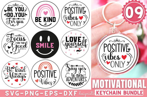 Keychain Motivational SVG Bundle, Motivational Keychain Bundle SVG DESIGNISTIC 