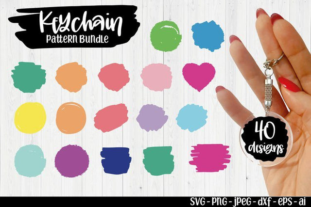 Keychain Pattern Bundle A Bundle of Keychain SVGs SVG TatiStudio 