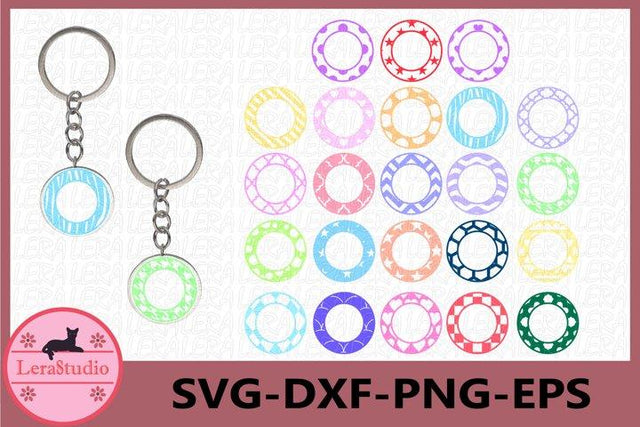 Keychain pattern frames monogram svg SVG Lerastudio 