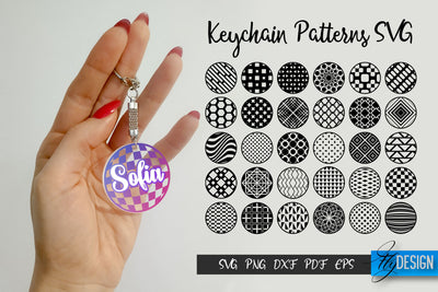 Keychain Patters SVG. Round Acrylic Keychain Bundle SVG. SVG Fly Design 