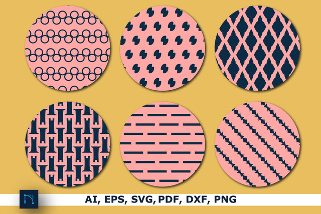 Keychain Round Patterns Circles Bundle SVG MD JOYNAL ABDIN 