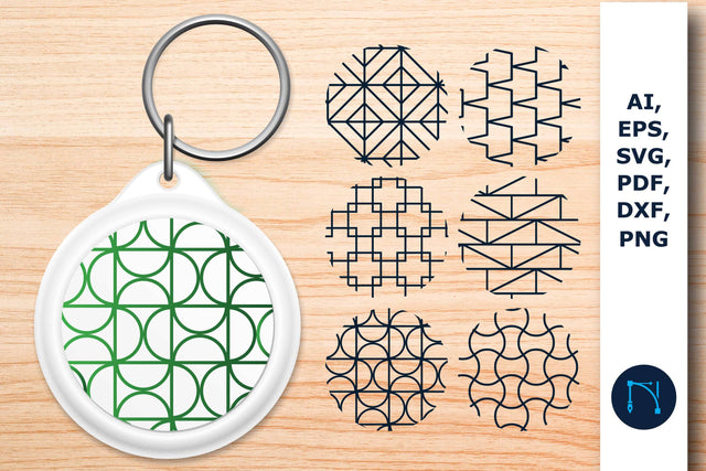Keychain Round Patterns Circles Bundle SVG MD JOYNAL ABDIN 