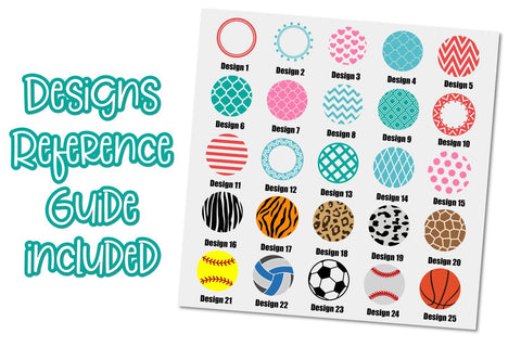 Keychain Round Patterns, Pattern Circles Bundle SVG Craft Pixel Perfect 