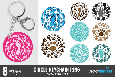Keychain round svg bundle SVG vectorbundles 
