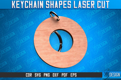 Keychain Shapes Laser Cut SVG | Keychain Laser Cut SVG Design | CNC Files SVG Fly Design 