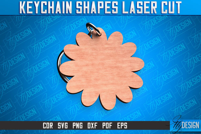 Keychain Shapes Laser Cut SVG | Keychain Laser Cut SVG Design | CNC Files SVG Fly Design 