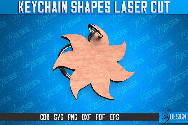 Keychain Shapes Laser Cut SVG | Keychain Laser Cut SVG Design | CNC Files SVG Fly Design 