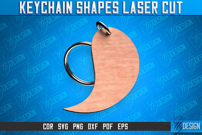 Keychain Shapes Laser Cut SVG | Keychain Laser Cut SVG Design | CNC Files SVG Fly Design 