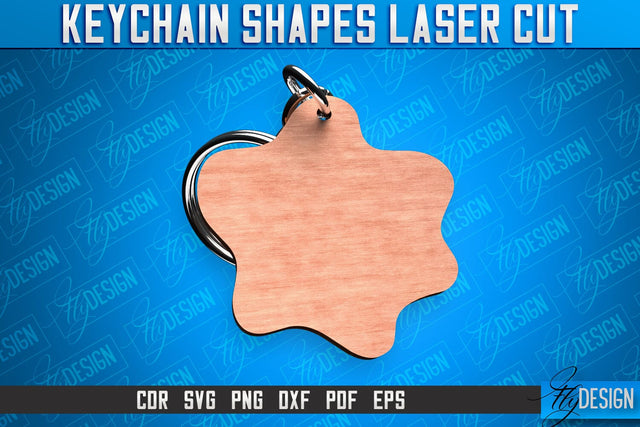 Keychain Shapes Laser Cut SVG | Keychain Laser Cut SVG Design | CNC Files SVG Fly Design 