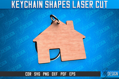 Keychain Shapes Laser Cut SVG | Keychain Laser Cut SVG Design | CNC Files SVG Fly Design 