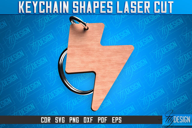 Keychain Shapes Laser Cut SVG | Keychain Laser Cut SVG Design | CNC Files SVG Fly Design 