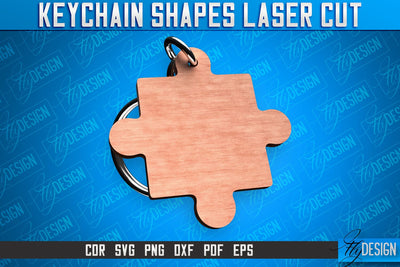 Keychain Shapes Laser Cut SVG | Keychain Laser Cut SVG Design | CNC Files SVG Fly Design 
