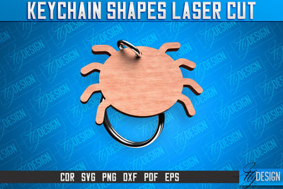 Keychain Shapes Laser Cut SVG | Keychain Laser Cut SVG Design | CNC Files SVG Fly Design 