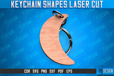 Keychain Shapes Laser Cut SVG | Keychain Laser Cut SVG Design | CNC Files SVG Fly Design 