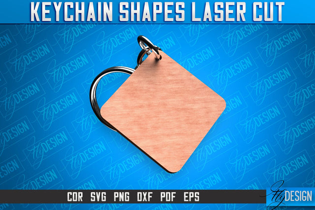 Keychain Shapes Laser Cut SVG | Keychain Laser Cut SVG Design | CNC Files SVG Fly Design 