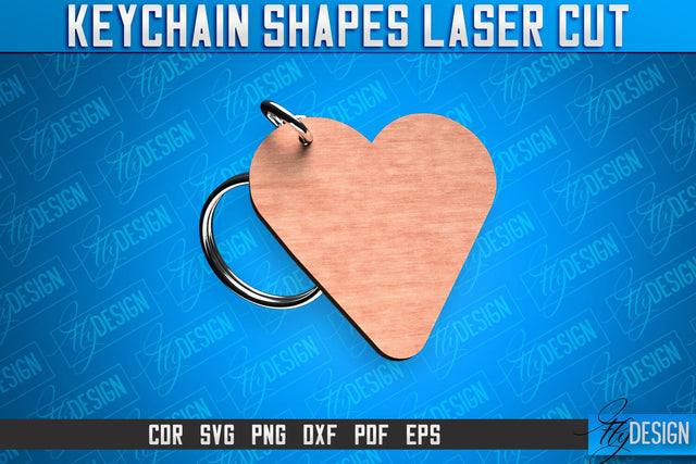 Keychain Shapes Laser Cut SVG | Keychain Laser Cut SVG Design | CNC Files SVG Fly Design 