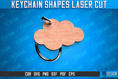 Keychain Shapes Laser Cut SVG | Keychain Laser Cut SVG Design | CNC Files SVG Fly Design 